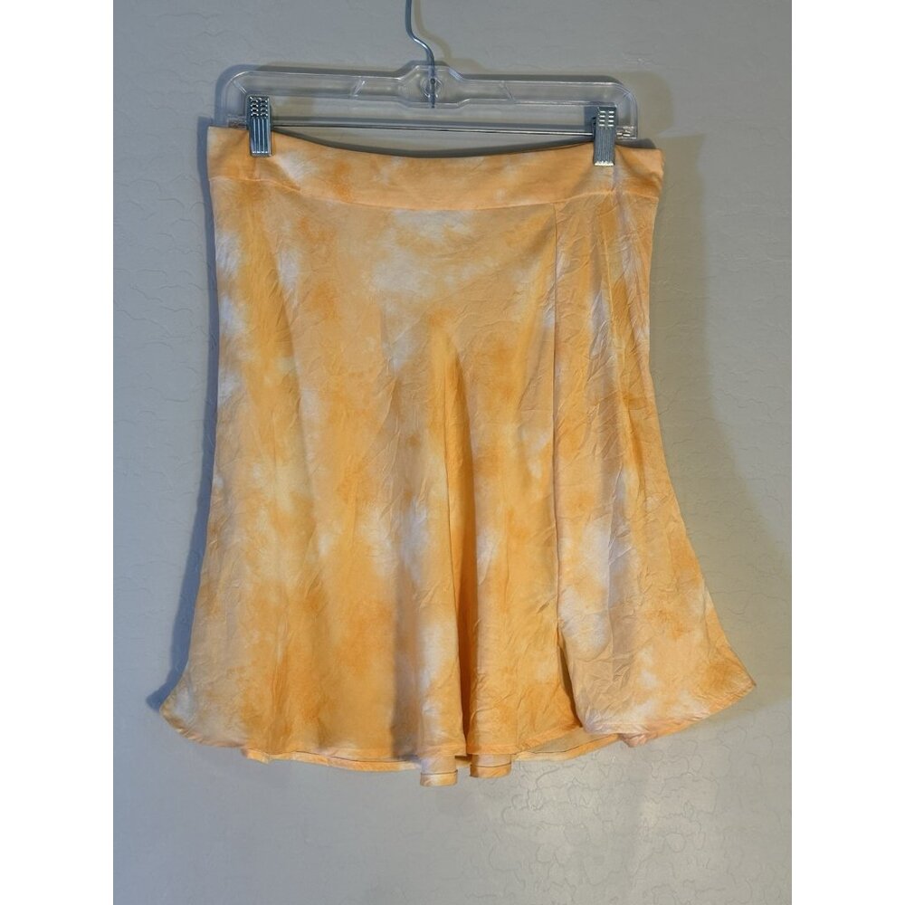 Free People Martine‎ Flirt Tie Dye Skirt Peach Side Zip Light 12